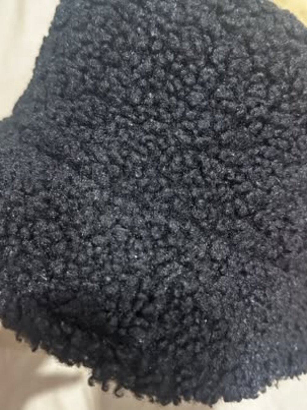 Black Sherpa Fleece Bucket Hat
